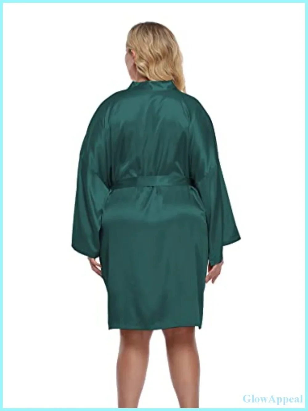 Plus Size Short Silky Bathrobes Satin Kimono Robes Bride Bridesmaid Loungewear